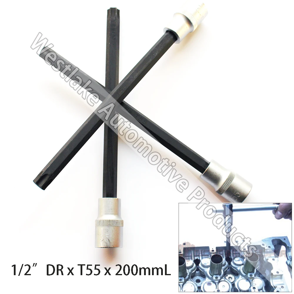 T55 Socket 1/2" Drive Torx Star Bit Extra Long 200mm Engine Head Bolt Socket For BMW (Tamper Proof)
T55 Socket 1/2" Drive Torx Star Bit Extra Long 200mm Engine Head Bolt Socket For BMW (Tamper Proof)