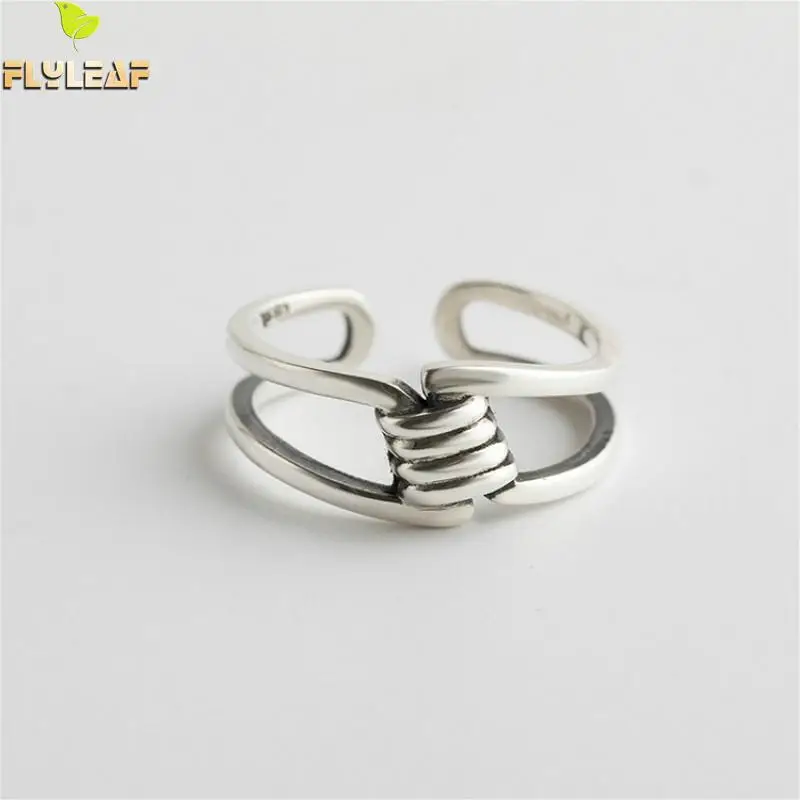 Flyleaf Hemp Rope Double Layer Open Ring 100% 925 Sterling Silver Rings For Women High Quality Fine Jewelry Vintage Ins Style
Flyleaf Hemp Rope Double Layer Open Ring 100% 925 Sterling Silver Rings For Women High Quality Fine Jewelry Vintage Ins Style