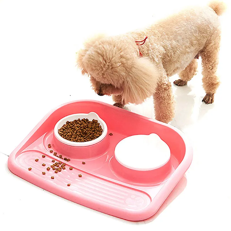 Cute Double Cat Bowls Stand Plastic Cat Bowls Holder Anti-overflow Puppy Kitten Teddy Non-slip Food Water Feeder Pet Accessories
Cute Double Cat Bowls Stand Plastic Cat Bowls Holder Anti-overflow Puppy Kitten Teddy Non-slip Food Water Feeder Pet Accessories