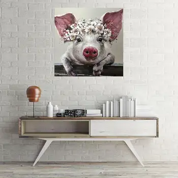 Prints Pictures Home Decor 1 Piece Bristle Pig Wearing Wreath Canvas Bristle With Flower Crown Painting Bathroom Wall Art Poster
Prints Pictures Home Decor 1 Piece Bristle Pig Wearing Wreath Canvas Bristle With Flower Crown Painting Bathroom Wall Art Poster