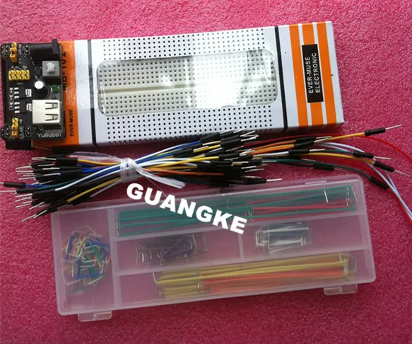 3.3V/5V Breadboard power module+MB-102 830 points Bread board kit +65 Flexible jumper wires+140pcs jumper wire box
3.3V/5V Breadboard power module+MB-102 830 points Bread board kit +65 Flexible jumper wires+140pcs jumper wire box
