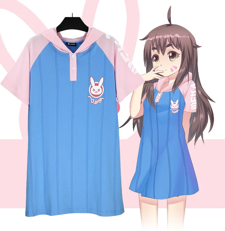 Game OW D.VA Dress Cosplay Long Style Short Sleeved Hoodies T-Shirts D.Va Print Rabbit Tops Summer Dresses Harajuku Clothes 2017
Game OW D.VA Dress Cosplay Long Style Short Sleeved Hoodies T-Shirts D.Va Print Rabbit Tops Summer Dresses Harajuku Clothes 2017