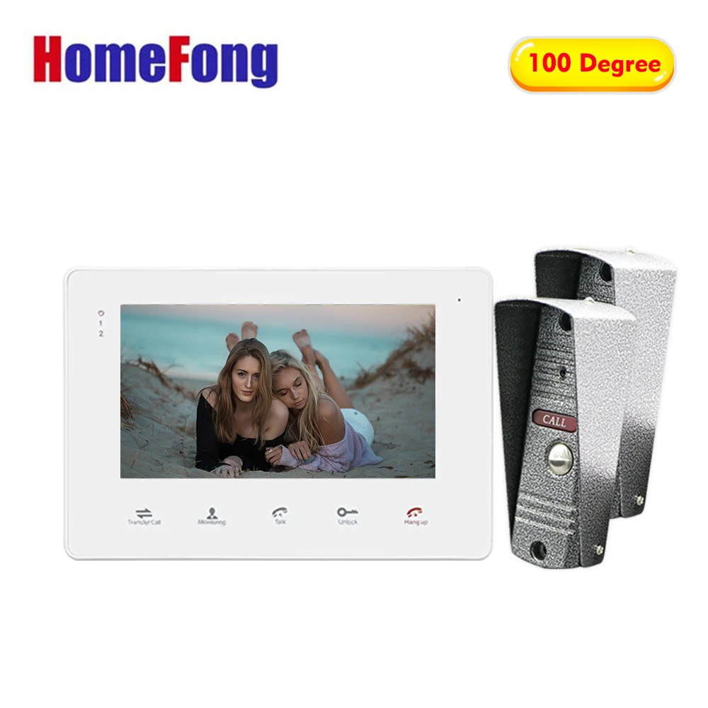 Homefong 7 Inch LCD Video Intercom Entryphone Wired Doorbell Waterproof Motion Sensor 1200tvl Camera With Electric Lock
Homefong 7 Inch LCD Video Intercom Entryphone Wired Doorbell Waterproof Motion Sensor 1200tvl Camera With Electric Lock