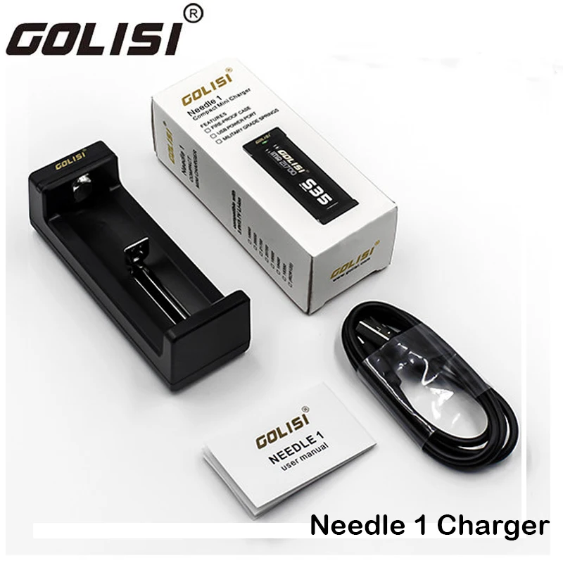 

Original Golisi Needle 1 Charger Smart USB Charger One Battery Slot Intelligent Digicharger For 18650/20700/2170/ 26650 Battery