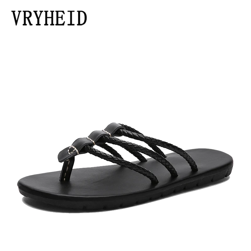 VRYHEID Brand Summer New Men Flip Flops High Quality Genuine Leather Comfortable outdoor Beach Shoes for fashion Male Slippers
VRYHEID Brand Summer New Men Flip Flops High Quality Genuine Leather Comfortable outdoor Beach Shoes for fashion Male Slippers