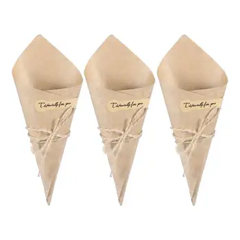 100pcs DIY Kraft Paper Cones Bouquet Candy Boxes Ice Cream Flower Holder Wedding Party Gifts(15x15cm)
100pcs DIY Kraft Paper Cones Bouquet Candy Boxes Ice Cream Flower Holder Wedding Party Gifts(15x15cm)