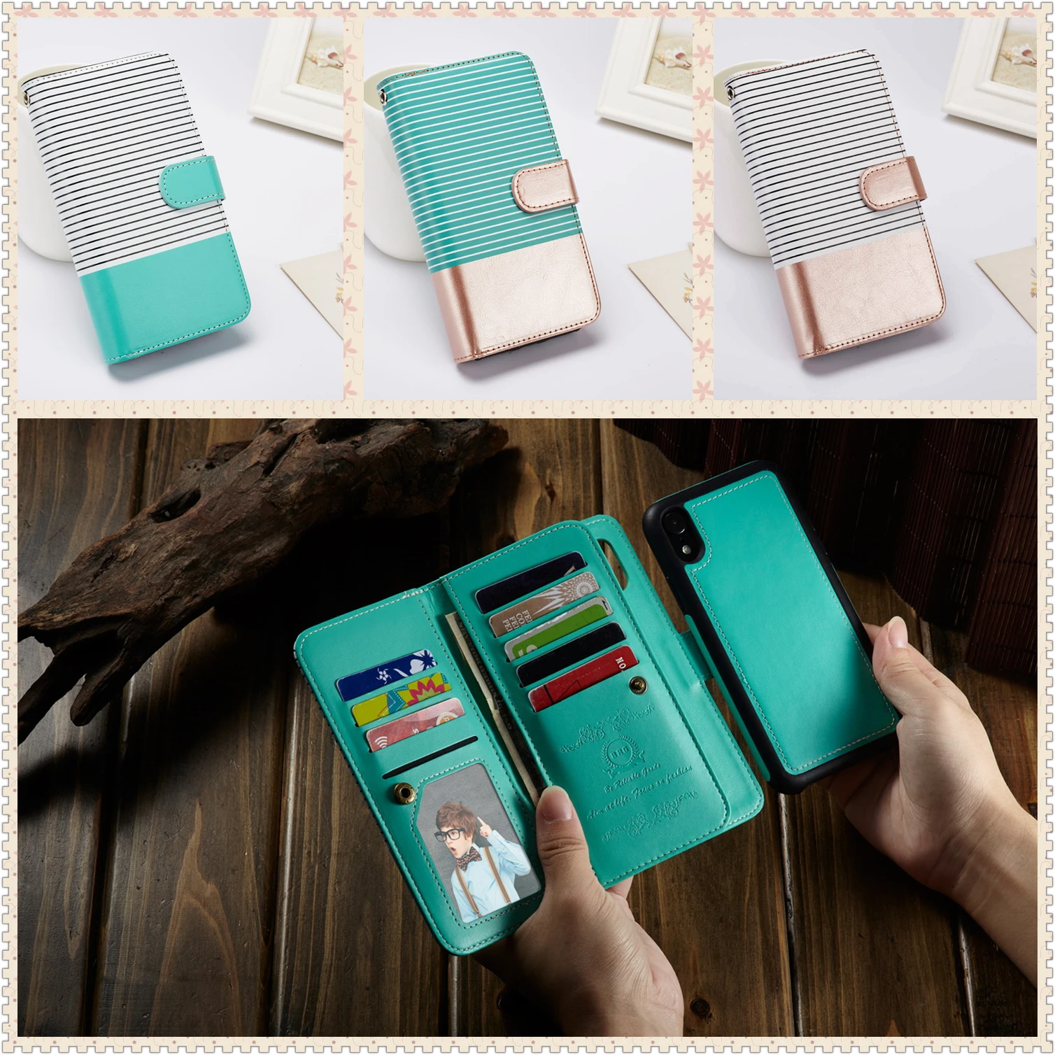 BRG with photo frame Case for Samsung Galaxy S8 9 10 plus note 8 9 10E multifunction 9 bank card slot detachable wallet holster
BRG with photo frame Case for Samsung Galaxy S8 9 10 plus note 8 9 10E multifunction 9 bank card slot detachable wallet holster