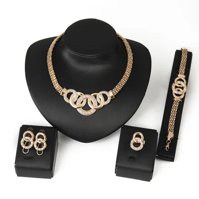 necklace earring bracelet Ring jewelry set K - plated jewelry set quality for four pieces Unusual bridal Woman's Jewellery
necklace earring bracelet Ring jewelry set K - plated jewelry set quality for four pieces Unusual bridal Woman's Jewellery