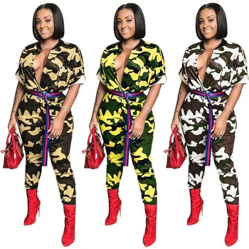 Spring Summer Women Jumpsuit Bodycon Playsuit Bodysuit Overalls Rompers Plus Size Short Sleeve Camouflage Sexy Jumpsuits
Spring Summer Women Jumpsuit Bodycon Playsuit Bodysuit Overalls Rompers Plus Size Short Sleeve Camouflage Sexy Jumpsuits