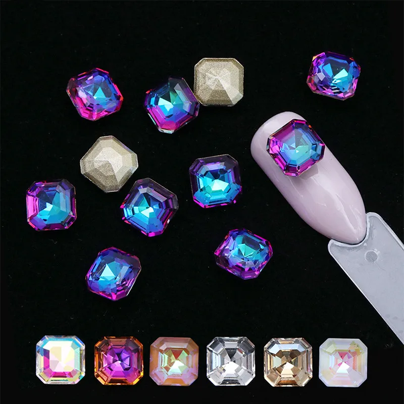 50pcs New Colors Crystal Rhinestone Nail Gems Flame Square Octagon K9 Glass Stone 3D Charm Strass Manicure Nail Art Decor Tool
50pcs New Colors Crystal Rhinestone Nail Gems Flame Square Octagon K9 Glass Stone 3D Charm Strass Manicure Nail Art Decor Tool