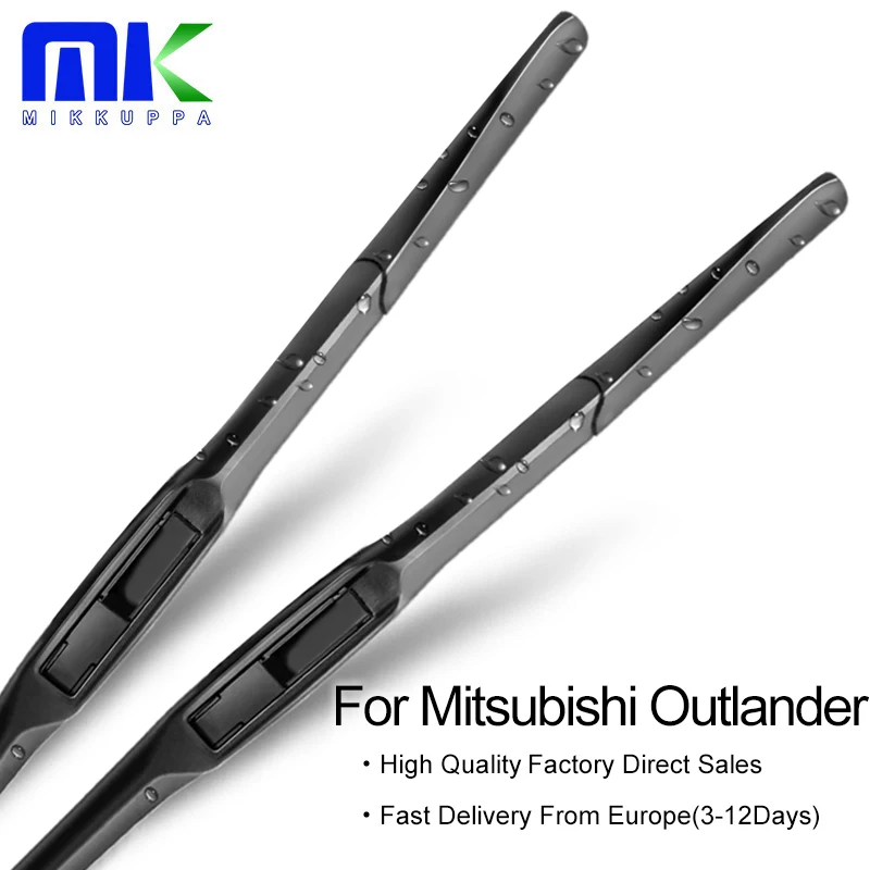 Mikkuppa Windscreen Hybrid Wiper Blades for Mitsubishi Outlander Fit Hook Arms Model Year From 2003 to 2018
Mikkuppa Windscreen Hybrid Wiper Blades for Mitsubishi Outlander Fit Hook Arms Model Year From 2003 to 2018