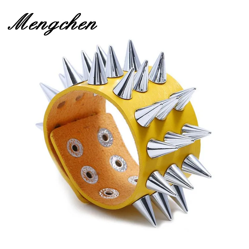 2019 New Exaggerated Punk Gothic Rock Three Row Metal Cone Stud Spike Rivet Leather Wristband Wide Cuff Bracelet Punk Leather
2019 New Exaggerated Punk Gothic Rock Three Row Metal Cone Stud Spike Rivet Leather Wristband Wide Cuff Bracelet Punk Leather