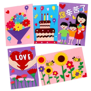 1 Set Non-Woven Felt Collage Thanks Card Crafts Children Cartoon DIY Sticker Toys Craft Decoration Stickers Educational Gifts
1 Set Non-Woven Felt Collage Thanks Card Crafts Children Cartoon DIY Sticker Toys Craft Decoration Stickers Educational Gifts