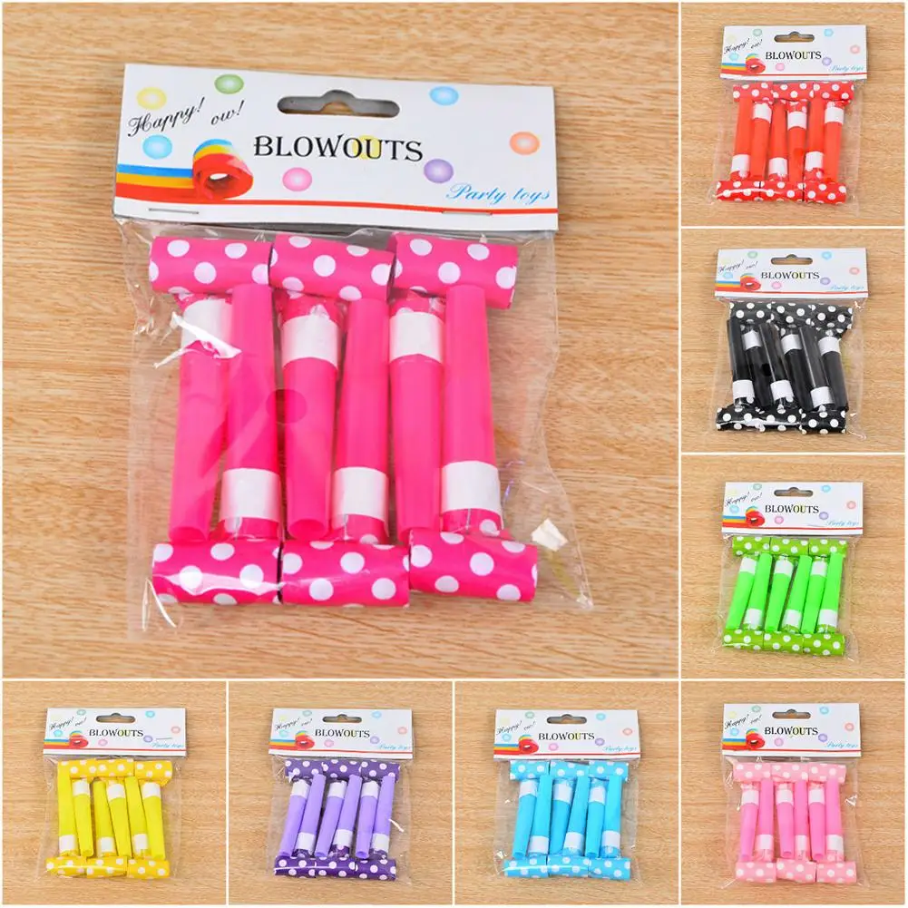 6pcs/set Solid Color Paper Blowout Children's Birthday Party Supply Birthday Whistle Cheer Noise Maker Cheering Props
6pcs/set Solid Color Paper Blowout Children's Birthday Party Supply Birthday Whistle Cheer Noise Maker Cheering Props
