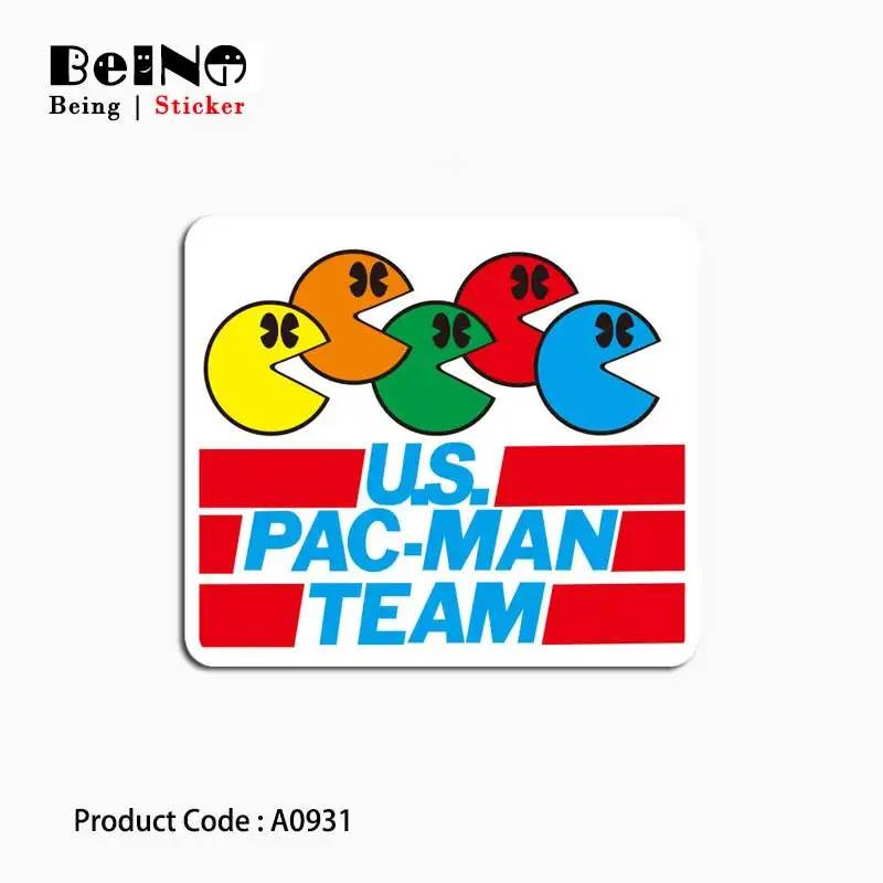 Нам PAC-MAN команда игры стикеры мультфильм забавные непромокаемые чемодан