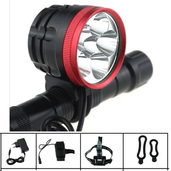 Mountain Road Bike Light 8000LM 6x Cree XM-L T6 Led Bicycle Headlight Bicycle Helmet Lamp + 8.4V 18650 Battery Pack + Charger
Mountain Road Bike Light 8000LM 6x Cree XM-L T6 Led Bicycle Headlight Bicycle Helmet Lamp + 8.4V 18650 Battery Pack + Charger