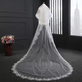 Real Photos High Quality 2 Tiers Blusher Cover Face Cathedral Lace Wedding Veil with Comb New Bridal Veil White Ivory with Comb
Real Photos High Quality 2 Tiers Blusher Cover Face Cathedral Lace Wedding Veil with Comb New Bridal Veil White Ivory with Comb
