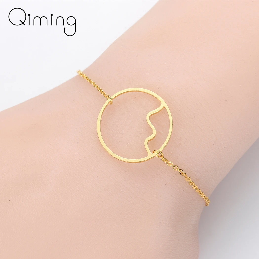 Simple Ocean Wave Bracelet Femme Round Circle Charm Stainl Steel Gold Chain Minimalist Jewelry Women Bracelets
Simple Ocean Wave Bracelet Femme Round Circle Charm Stainl Steel Gold Chain Minimalist Jewelry Women Bracelets