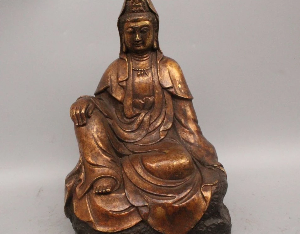 11" China Tibet Bronze Gild Seat fast Kwan-yin Guan Yin Bodhisattva Goddess Stat
11" China Tibet Bronze Gild Seat fast Kwan-yin Guan Yin Bodhisattva Goddess Stat