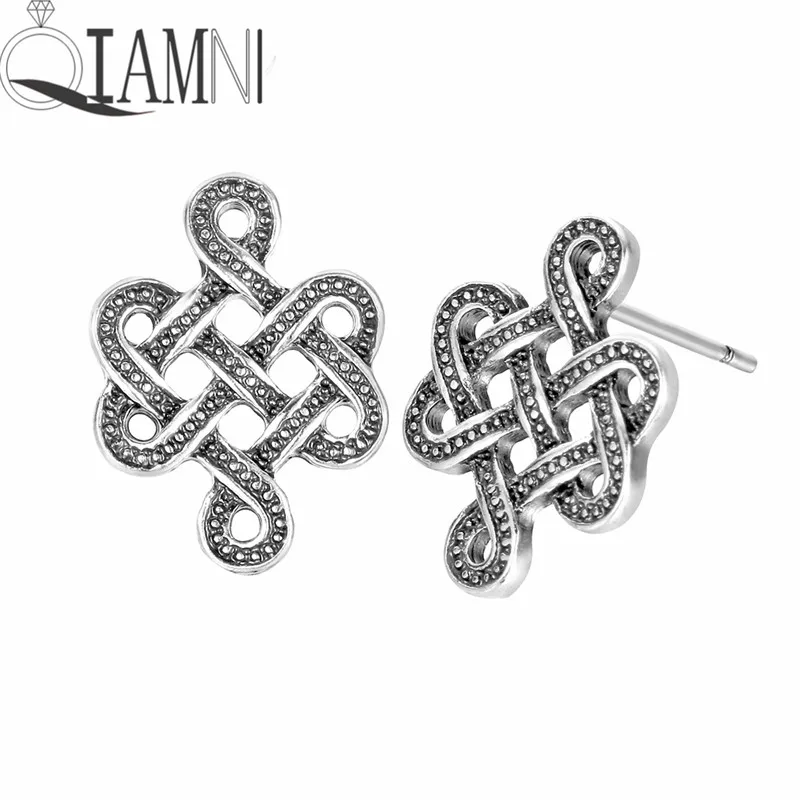 QIAMNI Punk Slavic Eternity Knot Infinity Stud Earring Women Men Amulet Nordic Viking Jewelry Party Gift Charm Pendientes
QIAMNI Punk Slavic Eternity Knot Infinity Stud Earring Women Men Amulet Nordic Viking Jewelry Party Gift Charm Pendientes