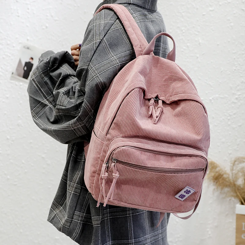 Fashion Corduroy Harajuku solid color fun casual fashion sweet female Solid backpack Preppy Solid High capacity backpack
Fashion Corduroy Harajuku solid color fun casual fashion sweet female Solid backpack Preppy Solid High capacity backpack