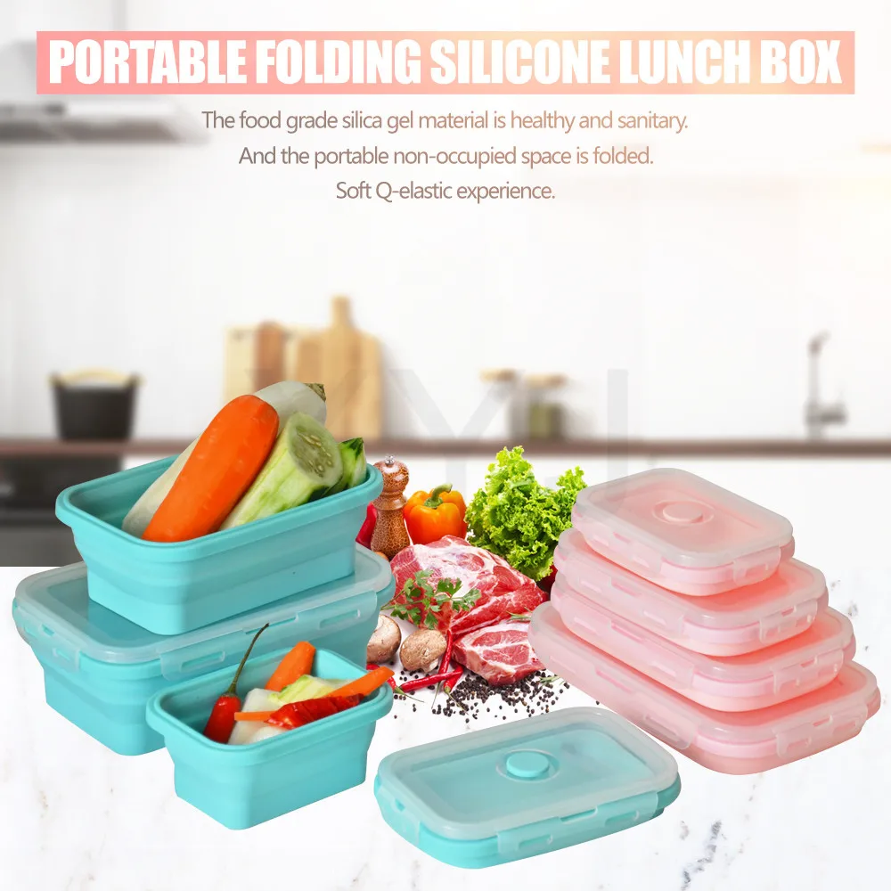 XYj 4 Pcs Silicone Collapsible Lunch Bento Box Heat-Resistant Folding Food Storage Container Outdoor Camping Portable Tools Kids
XYj 4 Pcs Silicone Collapsible Lunch Bento Box Heat-Resistant Folding Food Storage Container Outdoor Camping Portable Tools Kids