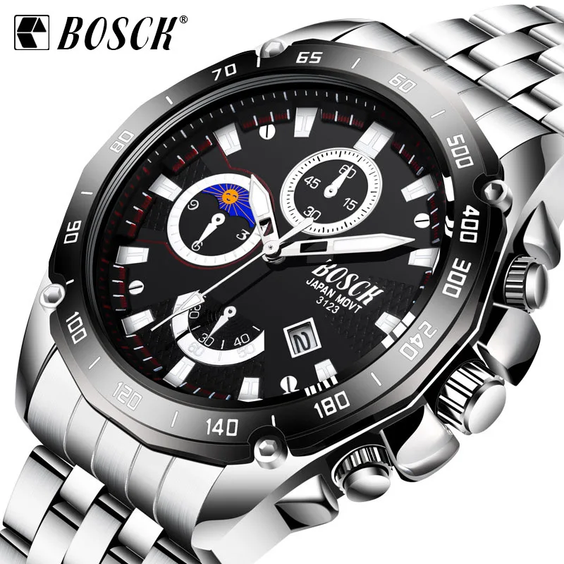 BOSCK New Hot Sale Casual Watch Men Steel Strap Sports Wristwatch Man Calendar Waterproof Fashion Quartz Watch Relogio Masculino
BOSCK New Hot Sale Casual Watch Men Steel Strap Sports Wristwatch Man Calendar Waterproof Fashion Quartz Watch Relogio Masculino
