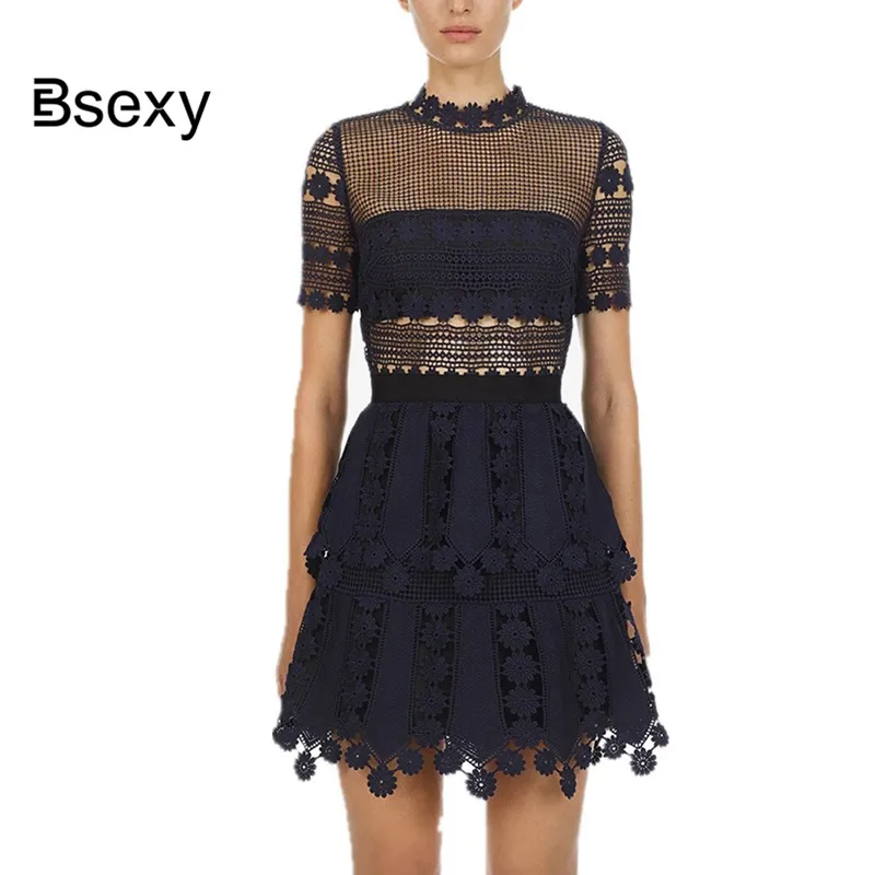 Summer Dress 2019 Sexy See though Short Sleeve Tunic Women Lace Dress Eleagnt Self Portrait Cake Party Dress Vestido De Festa
Summer Dress 2019 Sexy See though Short Sleeve Tunic Women Lace Dress Eleagnt Self Portrait Cake Party Dress Vestido De Festa