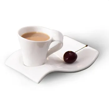 The latest European white ceramic bone china coffee cup milk cup creative wave coffee cup
The latest European white ceramic bone china coffee cup milk cup creative wave coffee cup