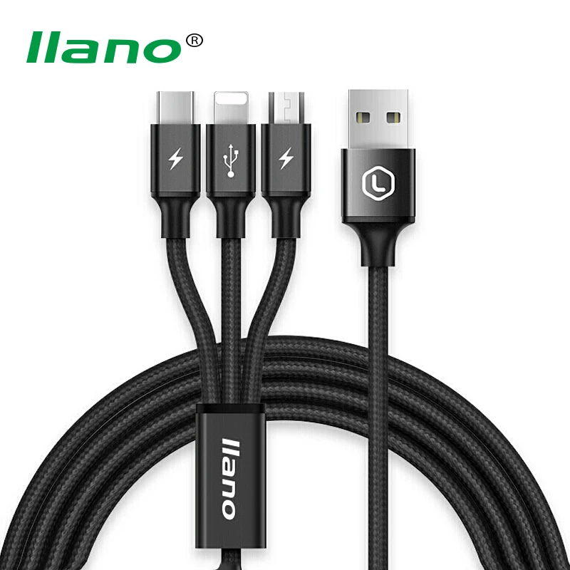 llano 3 in 1 USB Data Cable For iPhone Micro USB Type C 3A Fast Phone Charger Cable Code for iPhone X iPad Samsung S9 Xiaomi Mix
llano 3 in 1 USB Data Cable For iPhone Micro USB Type C 3A Fast Phone Charger Cable Code for iPhone X iPad Samsung S9 Xiaomi Mix