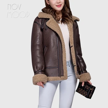 Winter warm women brown genuine leather real lambskin shearling motorcycle jackets coats thick lambswool outwear casaco LT2421
Winter warm women brown genuine leather real lambskin shearling motorcycle jackets coats thick lambswool outwear casaco LT2421