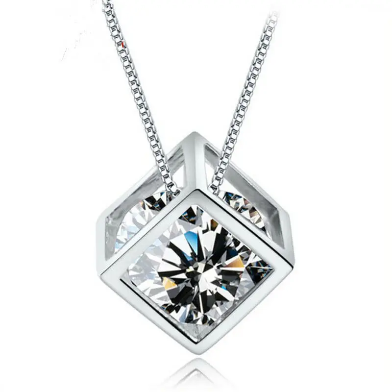 Trendy 925 Sterling Silver Women Pendants Fashion 6.5mm Cube S925 Zircon CZ Necklace Pendants for Lady Neck Wears Without Chains
Trendy 925 Sterling Silver Women Pendants Fashion 6.5mm Cube S925 Zircon CZ Necklace Pendants for Lady Neck Wears Without Chains