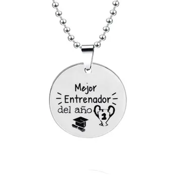Hot fashion mejor profe del aho Spanish Teacher's Day gift Stainless steel necklace Female jewelry
Hot fashion mejor profe del aho Spanish Teacher's Day gift Stainless steel necklace Female jewelry