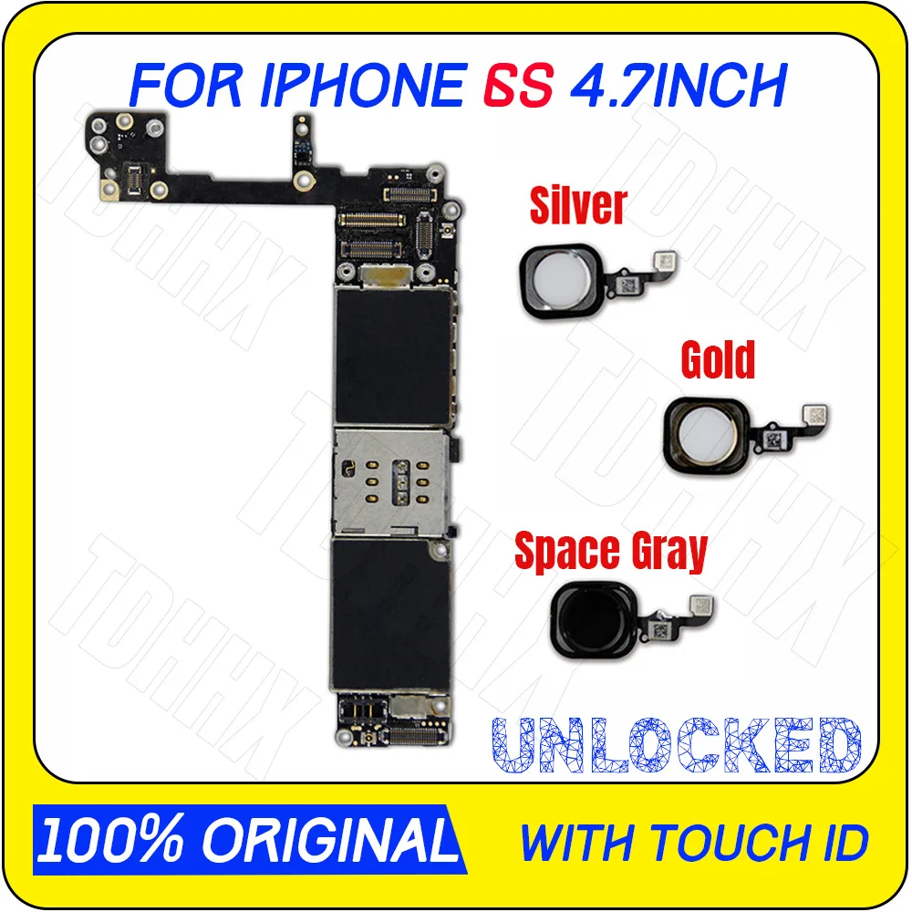 Original Unlocked For iPhone 6S Motherboard 64gb For iPhone 6S Logic Mainboard with/Without Touch ID With IOS Test Good Working
Original Unlocked For iPhone 6S Motherboard 64gb For iPhone 6S Logic Mainboard with/Without Touch ID With IOS Test Good Working