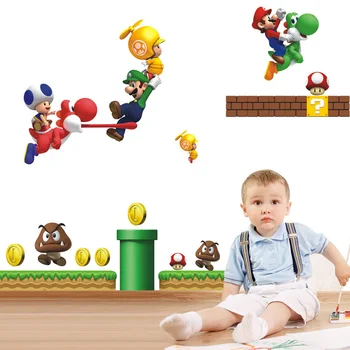 Super Mario Bros wall sticker PVC Material DIY Cartoon posters for Kids baby room kindergarten Nursery Decoration murals
Super Mario Bros wall sticker PVC Material DIY Cartoon posters for Kids baby room kindergarten Nursery Decoration murals