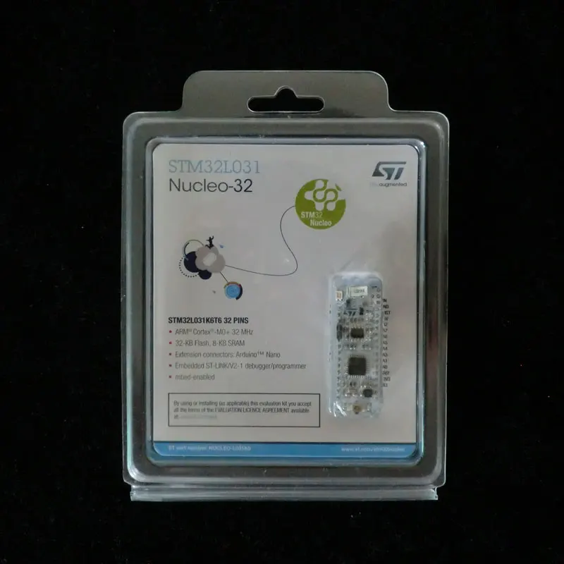 1 pcs x NUCLEO-L031K6 ARM STM32 nucleo-32 development board with STM32L031K6T6 MCU NUCLEO L031K6
1 pcs x NUCLEO-L031K6 ARM STM32 nucleo-32 development board with STM32L031K6T6 MCU NUCLEO L031K6