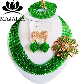 Majalia Classic Nigerian Wedding African Jewelery Set Green Crystal Necklace Bride Jewelry Sets Free Shipping 5XC037
Majalia Classic Nigerian Wedding African Jewelery Set Green Crystal Necklace Bride Jewelry Sets Free Shipping 5XC037