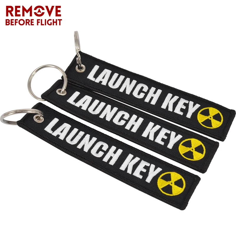 New Fashion Nuclear Launch Key Chain Bijoux Keychain for Motorcycles and Cars Gifts Tag Embroidery Key Fobs OEM Keychain Bijoux (8)