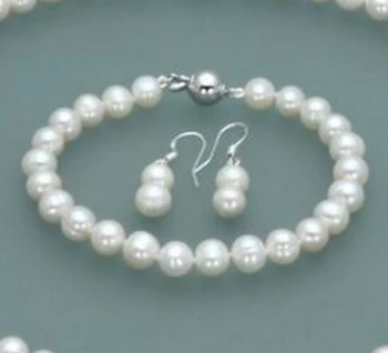 Women Jewelry Set 8-9mm White real pearl Bracelet dangle earring highlight Natural Freshwater pearl
Women Jewelry Set 8-9mm White real pearl Bracelet dangle earring highlight Natural Freshwater pearl