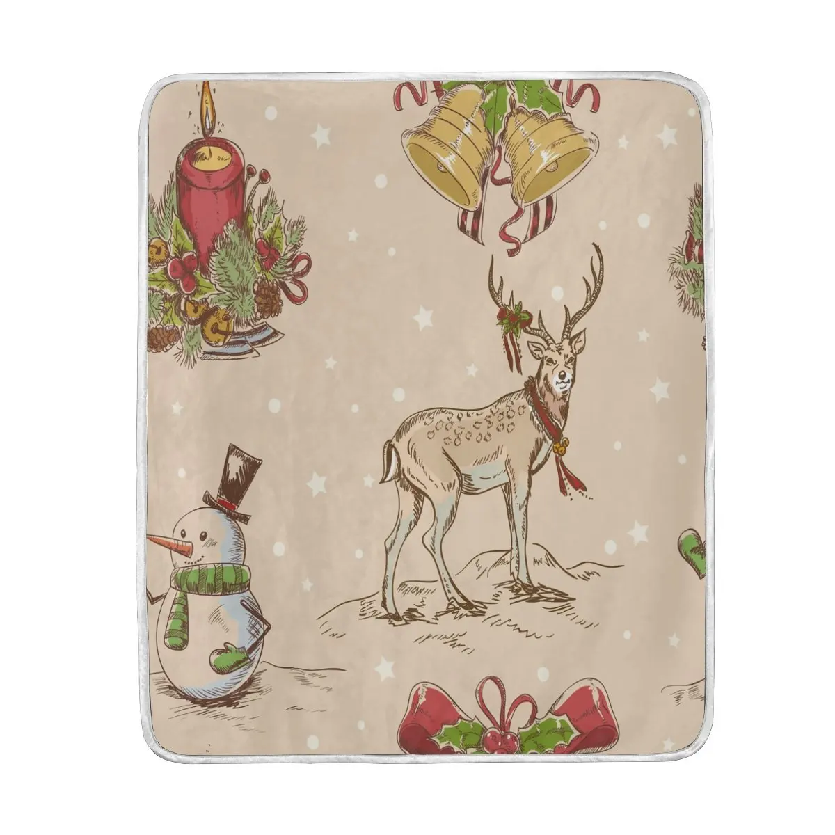 Merry Christmas Deer Snowman Bell Blanket Soft Warm Cozy Bed Couch Lightweight Polyester Microfiber Blanket
Merry Christmas Deer Snowman Bell Blanket Soft Warm Cozy Bed Couch Lightweight Polyester Microfiber Blanket
