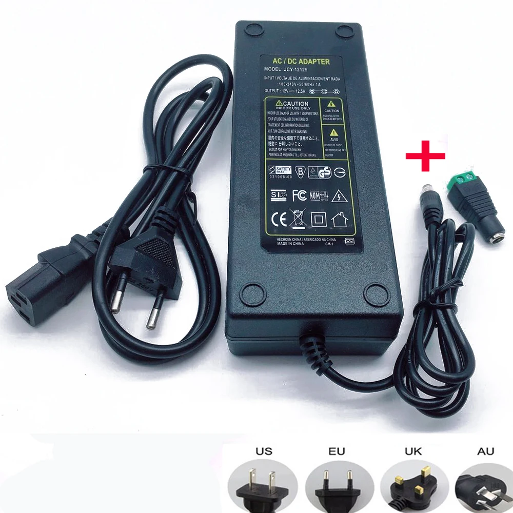 Description Picture 2 of item12V 12.5A 12.5 amp 150W DC EU/US UK AU POWER Supply ADAPTER Transformer LED Strip Light
