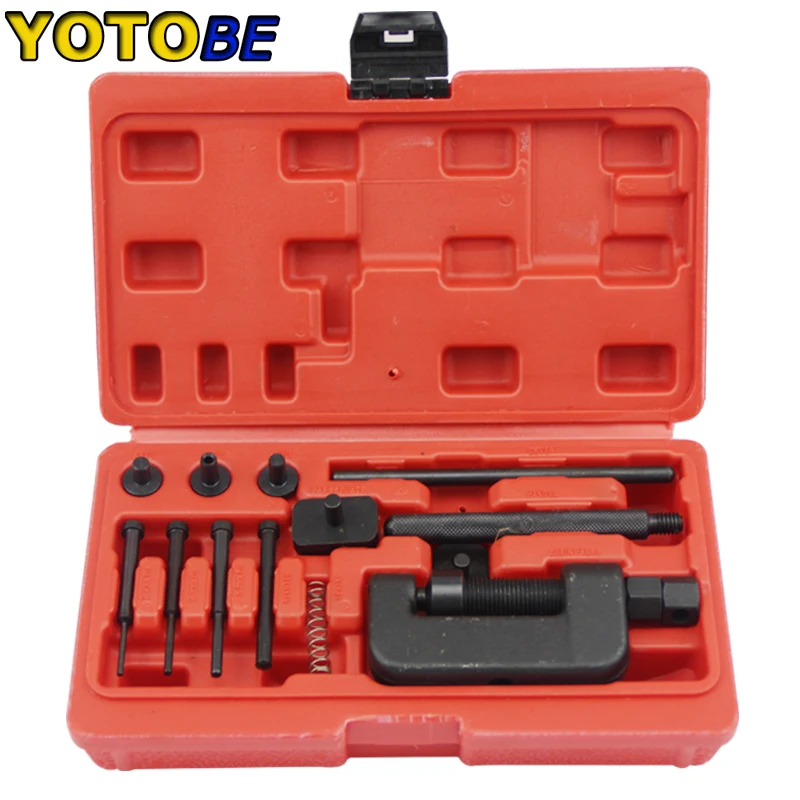 Professional Removal Motorcycle Chain Tool, Chain Breaker Riveting Tool Kit Cutter ATV,Bike,Motorcycle,Cam Drive
Professional Removal Motorcycle Chain Tool, Chain Breaker Riveting Tool Kit Cutter ATV,Bike,Motorcycle,Cam Drive