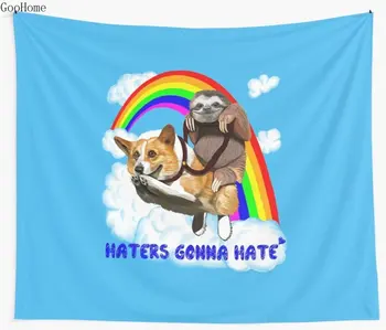 Haters Gonna Hate Rainbow Sloth Wall Tapestry Cover Beach Towel Throw Blanket Picnic Yoga Mat Home Decoration
Haters Gonna Hate Rainbow Sloth Wall Tapestry Cover Beach Towel Throw Blanket Picnic Yoga Mat Home Decoration
