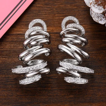 missvikki New Fashion Design Luxury Tornado Sandstorm Statement Earrings For Women Wedding Cubic Zircon Dubai Bridal Jewelry
missvikki New Fashion Design Luxury Tornado Sandstorm Statement Earrings For Women Wedding Cubic Zircon Dubai Bridal Jewelry