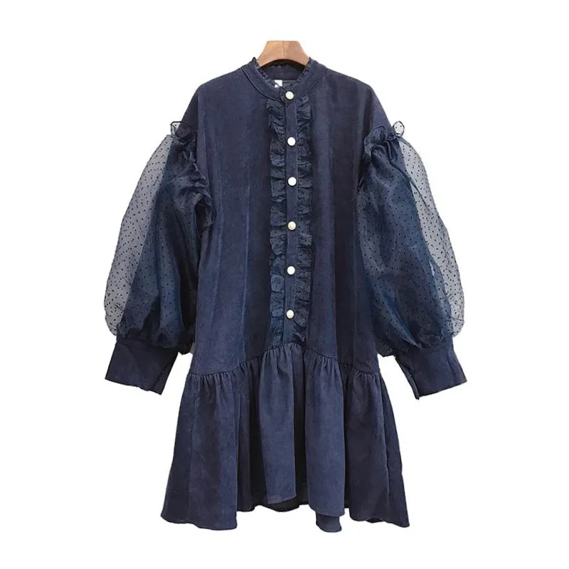 PERHAPS U Woman Elegant Solid Mandarin Collar Long Sleeve Puff Sleeve Knee Length Autumn Spring Corduroy Dress D0960
PERHAPS U Woman Elegant Solid Mandarin Collar Long Sleeve Puff Sleeve Knee Length Autumn Spring Corduroy Dress D0960