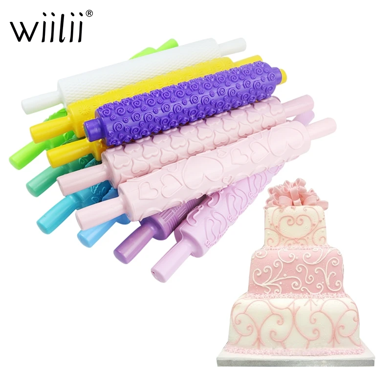 Pastic Non-Stick Fondant Rolling Pin Tool Portable Embossed Rolling Pin Heart Pattern Fondant Pastry Cake Decorating Tool
Pastic Non-Stick Fondant Rolling Pin Tool Portable Embossed Rolling Pin Heart Pattern Fondant Pastry Cake Decorating Tool