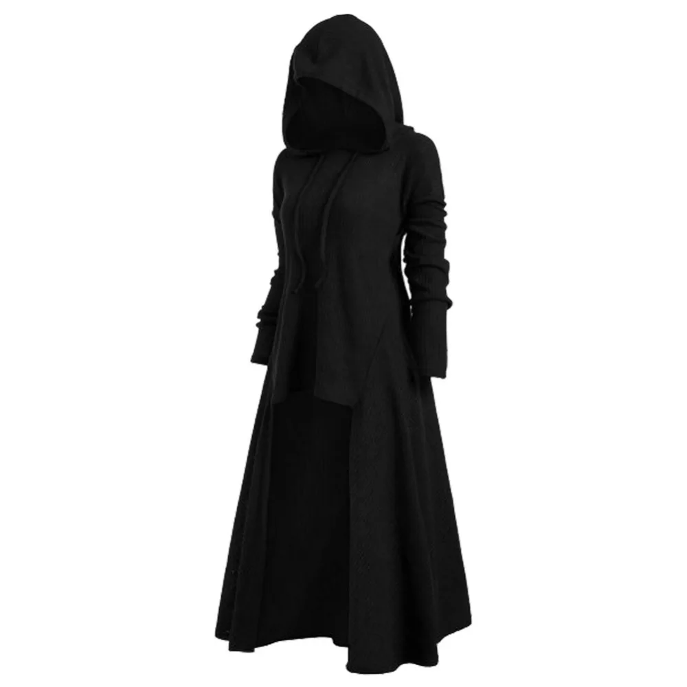 Long Black Gothic Hooded Dress Women Punk Clothing Style Plus Size Knitted Dresses For Women Winter Cosplay Costume
Long Black Gothic Hooded Dress Women Punk Clothing Style Plus Size Knitted Dresses For Women Winter Cosplay Costume
