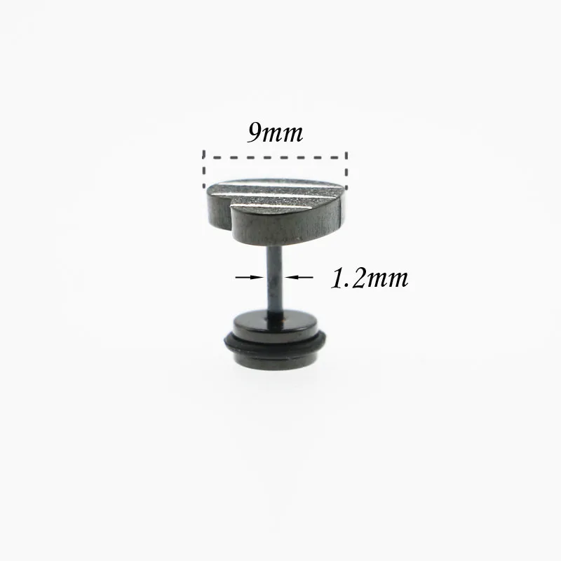 2pcs Fashion Women's Stud Earrings Ear Studs Pendientes Brincos Helix Screw Punk Jewelry Stainless Steel 316L Anti-allergic New 3