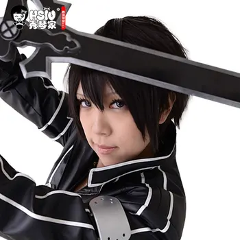 HSIU 30cm Short black wig Sword Art Online Cosplay Wig Kazuto or Kirito Costume Play Wigs Halloween party Anime Game Hair 
HSIU 30cm Short black wig Sword Art Online Cosplay Wig Kazuto or Kirito Costume Play Wigs Halloween party Anime Game Hair