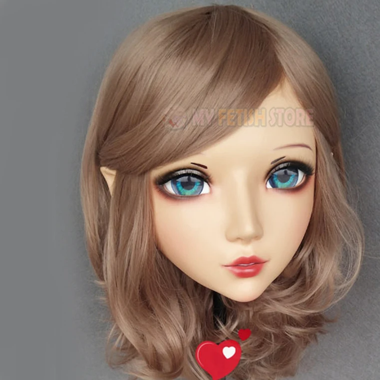 (GLER)Female Sweet Girl Resin Half Head Kigurumi BJD Eyes Crossdress Cosplay Japanese Anime Role Lolita Mask With Fairy Ear
(GLER)Female Sweet Girl Resin Half Head Kigurumi BJD Eyes Crossdress Cosplay Japanese Anime Role Lolita Mask With Fairy Ear